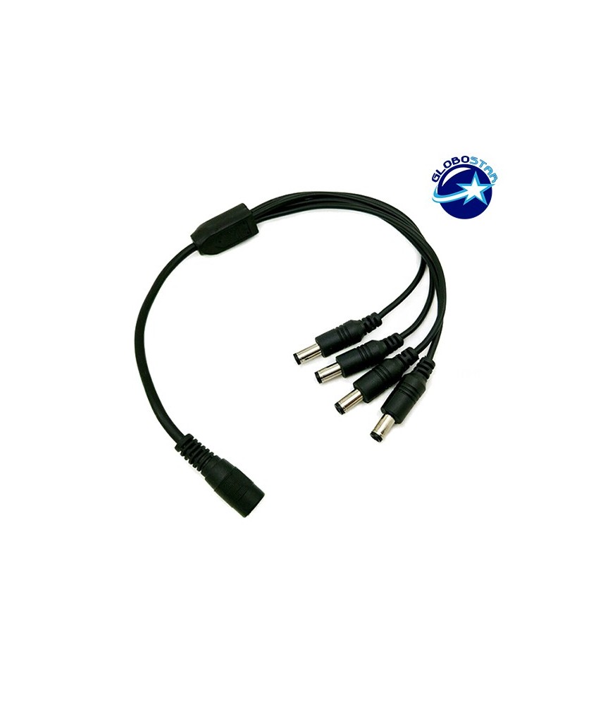 Feme Connector σε 4x Male Connector 5.5*2.1 GloboStar 77552